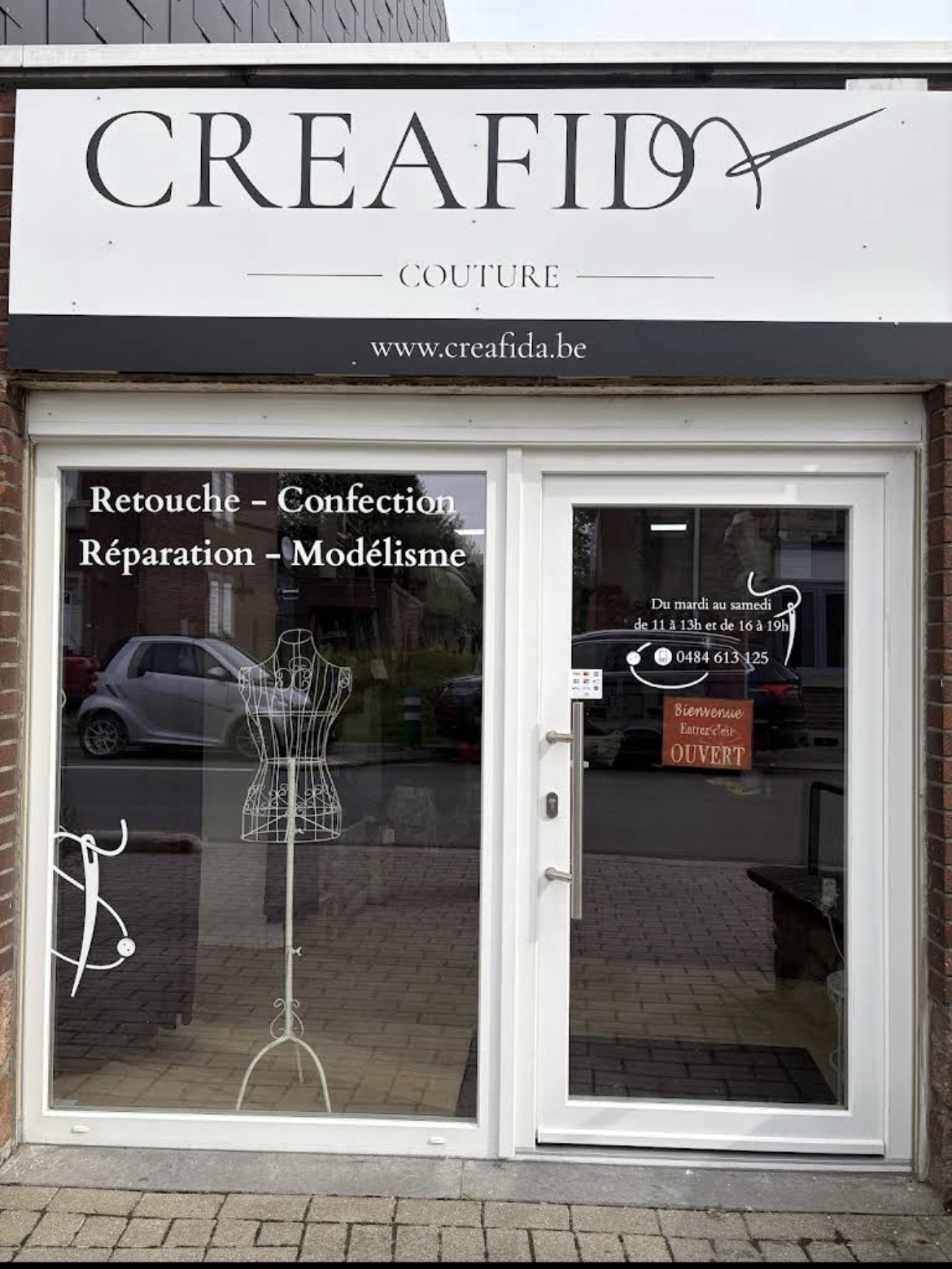 Devanture du magasin Creafida à Haccourt